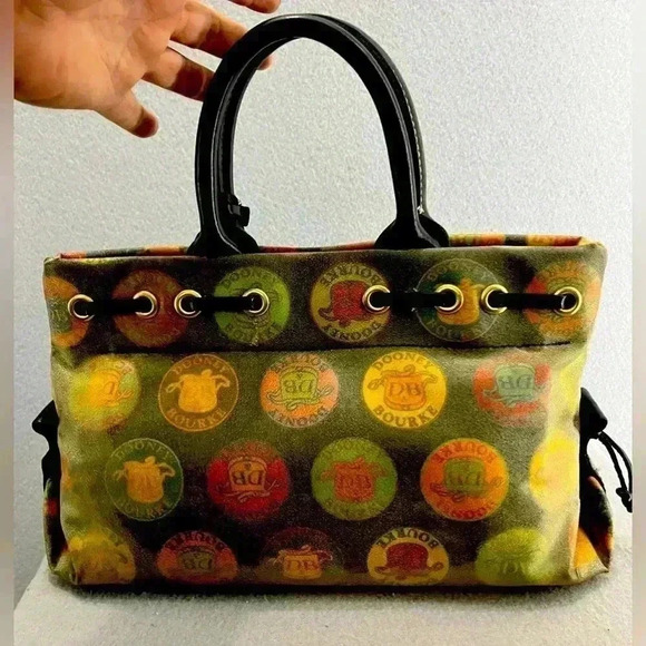 Dooney and Bourke tassel Y2K Vintage Medallion Colorful Handbag Purse - Picture 2 of 16